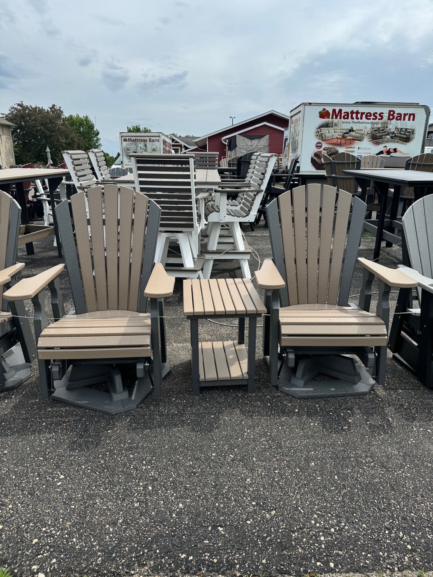 Classic Swivel Glider (C100) in Dark Gray and Weatherwood