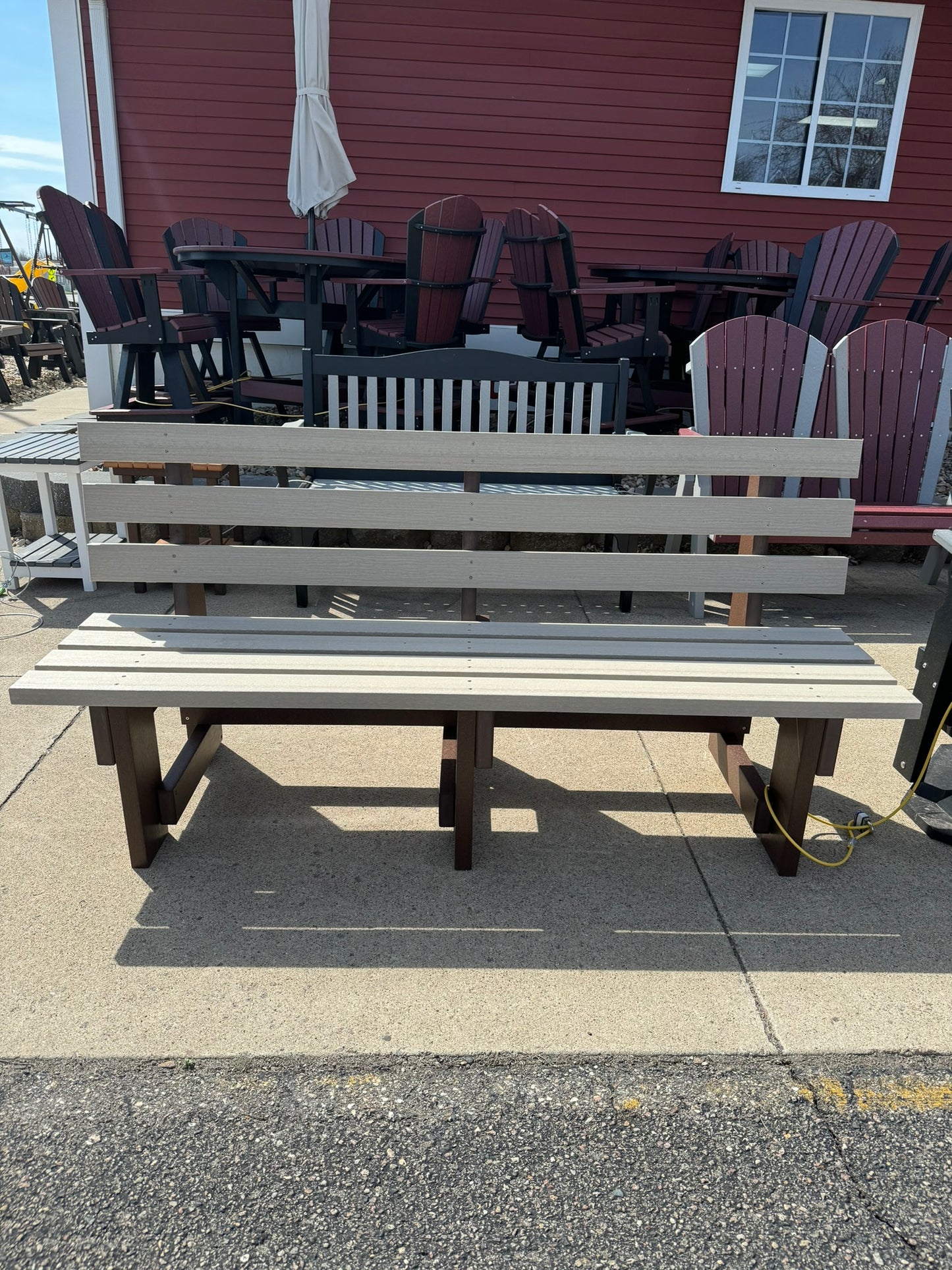 Creekside 6' Commercial Park Bench IN STOCK in Brown and Birch