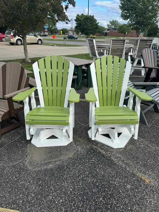 Classic Swivel Glider (C100) in White and Lime