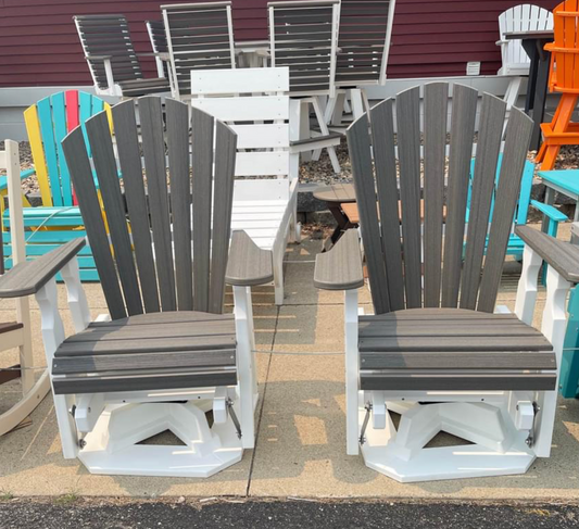 Classic Swivel Glider (C100) in White and Coastal Gray