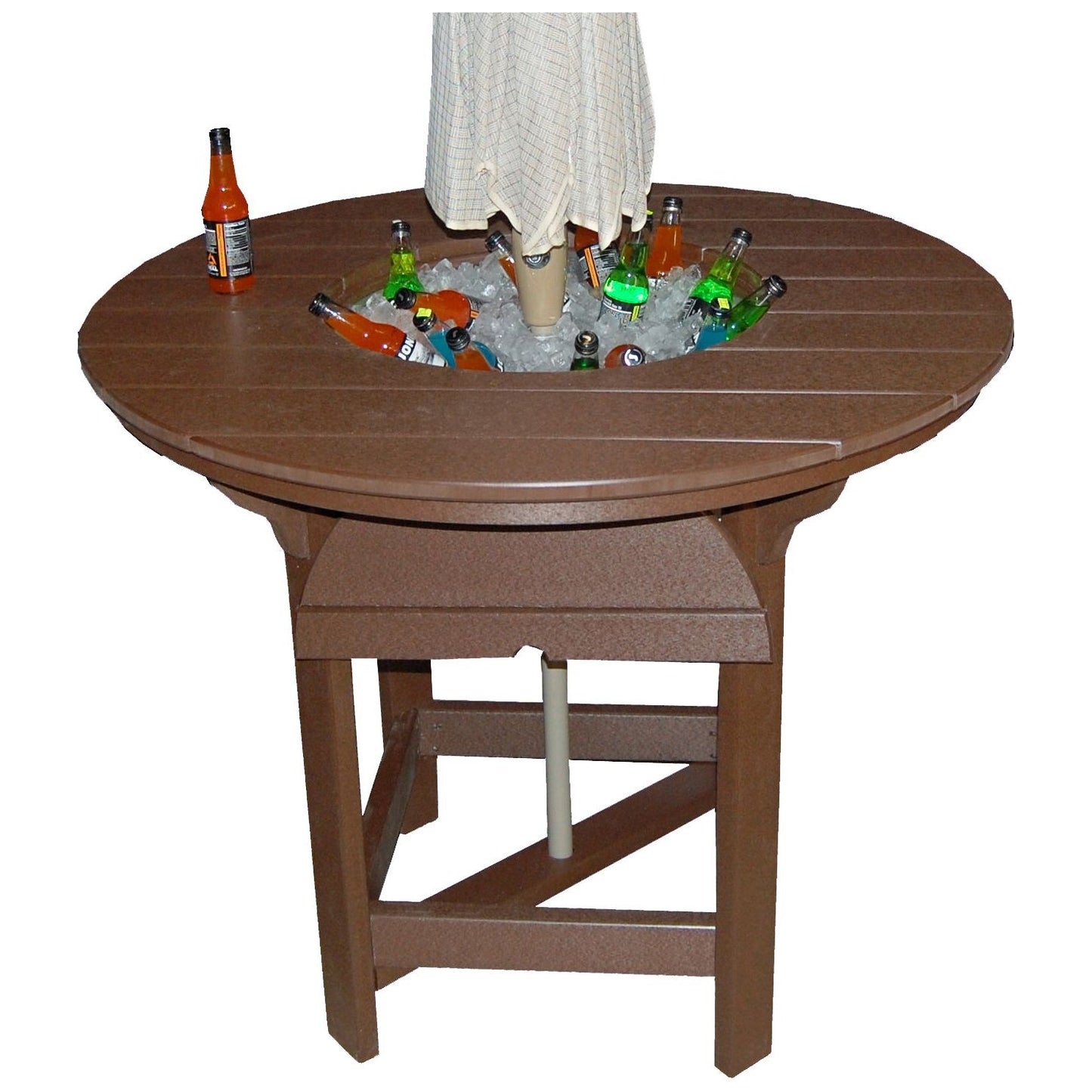 Creekside 48" Round Table with Stainless Steel Ice Bowl